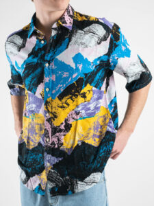 ONLY&SONS Camicia in misto lino con colletto in fantasia BUD 22024913 Hawaiian Surf1