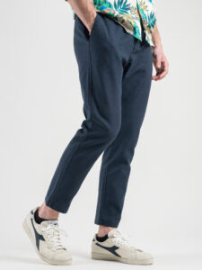 ONLY&SONS Pantalone in misto lino con coulisse LINUS 22024966 Dark Navy4