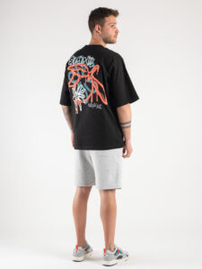 ONLY&SONS T-shirt in cotone con stampa floreale fronte:retro ANDRES 22026060 Black2