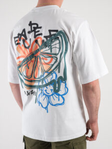 ONLY&SONS T-shirt in cotone con stampa floreale fronte:retro ANDRES 22026060 Bright White2