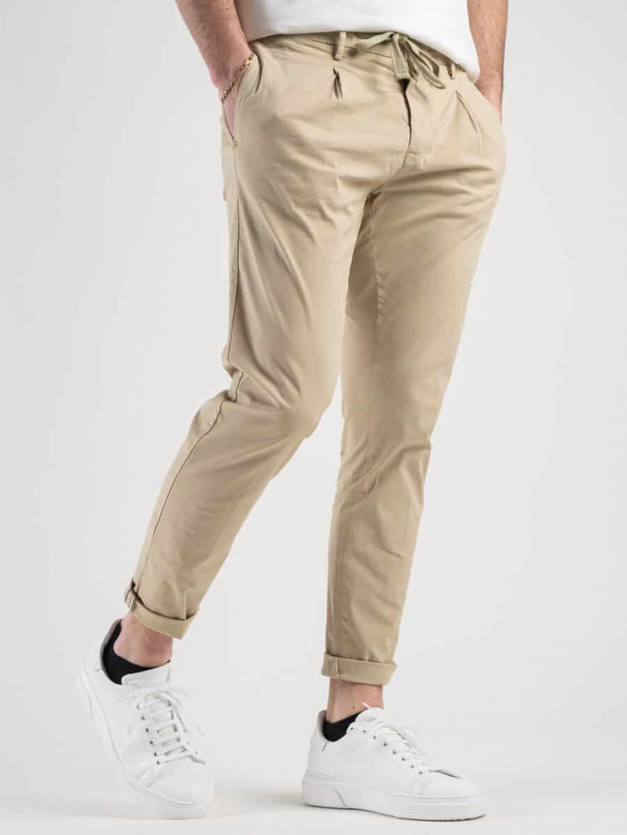 OVER-D Pantamolla leggero con pinces OCS0S0P04 Beige