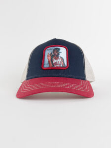 RESELL Cappellino blu con visiera rossa e patch stampa JORDAN SIGARO1