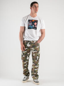 RESELL T-shirt in cotone con stampa UNA NOTTE DA LEONI 58 bianco3