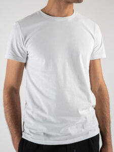 T-shirt basica tinta unita slim fit DB22 Bianca1