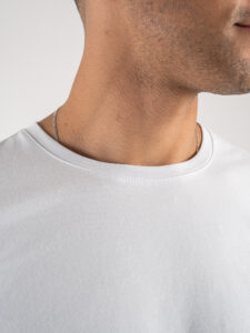 T-shirt basica tinta unita slim fit DB22 Bianca2