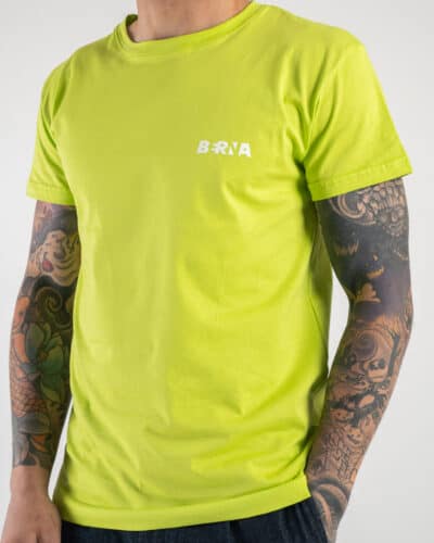 BERNA T shirt basica con stampa logo sul cuore 230117 Lime2 Home