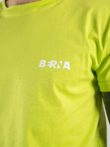 BERNA T-shirt basica con stampa logo sul cuore 230117 Lime3