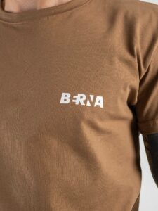 BERNA T-shirt basica con stampa logo sul cuore 230117 Tabacco3