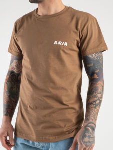 BERNA T-shirt basica con stampa logo sul cuore 230117 Tabacco5