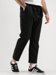 Coordinato giacchetta sportiva + Pantalone morbido coulisse LIVERPOOL Nero (8)