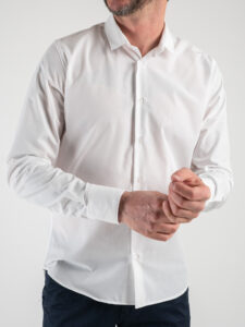 ESTASI Camicia basica in cotone con colletto SENNA Bianca1