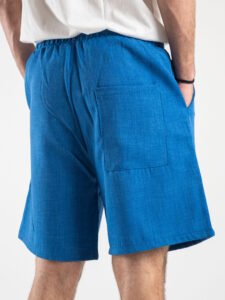 ESTASI Coordinato giacchetta sportiva a mezze maniche + Bermuda morbido coulisse UNITED Bluette4