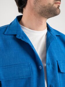 ESTASI Coordinato giacchetta sportiva a mezze maniche + Bermuda morbido coulisse UNITED Bluette6