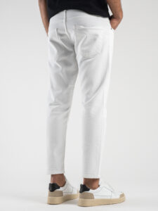 ESTASI Jeans basic 100% cotone senza rotture MANCINI Bianco4