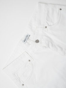 ESTASI Jeans basic 100% cotone senza rotture MANCINI Bianco6