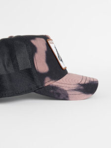 GOORIN BROS Cappellino limited edition tie dye nero con patch bianca stampa GOAT2