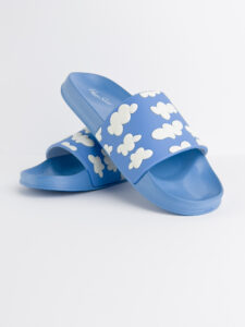 HAPPY SOCKS Ciabatte Slider Cloudy Azzurre3