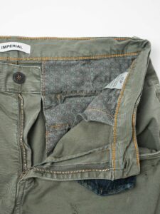 IMPERIAL Pantalone leggero con tasche laterali, piccole graffiature finto taschino in jeans P640318513 Militare1