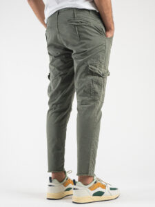 IMPERIAL Pantalone leggero con tasche laterali, piccole graffiature finto taschino in jeans P640318513 Militare4