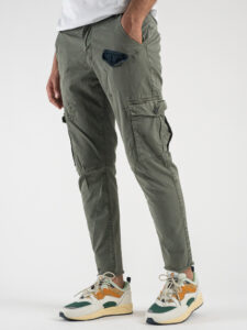 IMPERIAL Pantalone leggero con tasche laterali, piccole graffiature finto taschino in jeans P640318513 Militare7