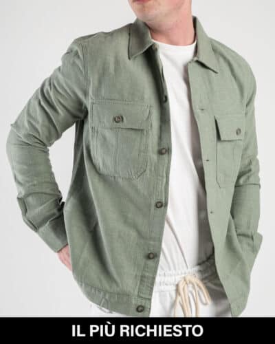 ONLYSONS Camicia basica in misto lino con tasche frontali KENNET 22019758 Swamp richiesto Home