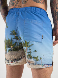 ONLY&SONS Costume con stampa beach e tasche frontali TED 22026147 Marina:Beach Prin2