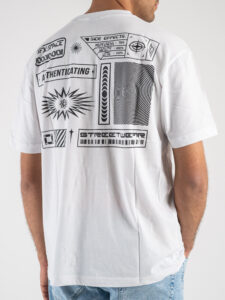 ONLY&SONS T-shirt 100% Cotone con stampa fronte:retro ANIR 22026041 Bright White1