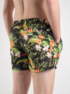 OVER-D Costume con stampa tropicale e tasche frontali OE1S2S3B07 Verde1