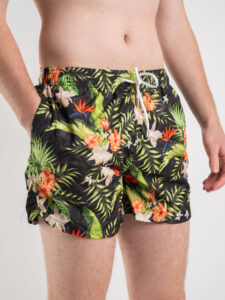 OVER-D Costume con stampa tropicale e tasche frontali OE1S2S3B07 Verde2