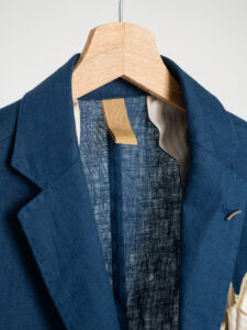 OVER-D Giacca elegante da abito 100% lino OE1S2S3G09 Blu1