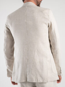 OVER-D Giacca elegante da abito 100% lino OE1S2S3G09 Sabbia3