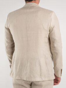 ALTATENSIONE Giacca da abito 100% Lino a due bottoni 1252F WESTON Beige (5)