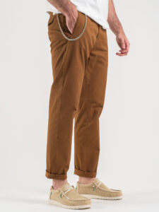 ALTATENSIONE Pantalone chinos basico con catenella rimovibile BAGGIO Coccio (7)