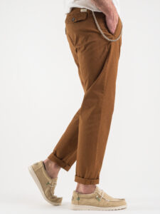 ALTATENSIONE Pantalone chinos basico con catenella rimovibile BAGGIO Coccio (9)