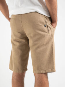 BERNA Bermuda con coulisse in misto lino 230155 Coloniale1