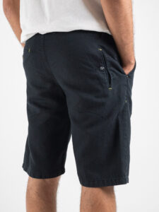 BERNA Bermuda con coulisse in misto lino 230155 Navy221
