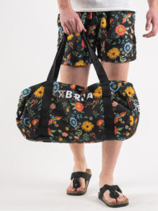 BERNA Borsone da mare fantasia fiori 2300551