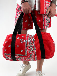 BERNA Borsone rosso stampa bandana 220290