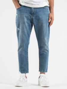 BERNA Jeans carrot con piccole rotture 220315 Blu1