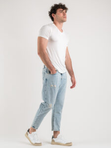 BERNA Jeans con rotture 220311 Azzurro (1)