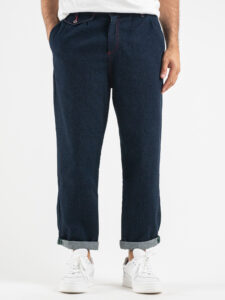 BERNA Jeans gamba morbida con pinces 220202 Blu Denim5