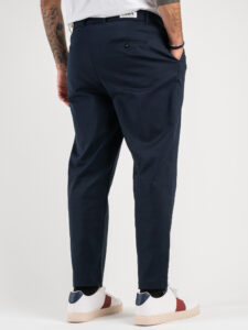 BERNA Pantalone da abito vestibilità morbida 220182 Blu (4)