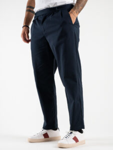 BERNA Pantalone da abito vestibilità morbida 220182 Blu (5)