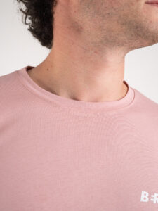 BERNA T-shirt basica con stampa logo sul cuore 230117 Polvere (1)
