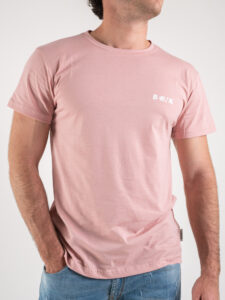BERNA T-shirt basica con stampa logo sul cuore 230117 Polvere (3)