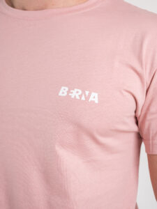 BERNA T-shirt basica con stampa logo sul cuore 230117 Polvere (4)