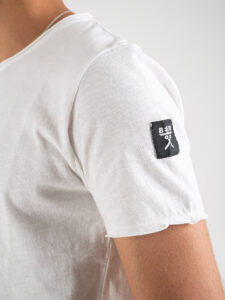 BERNA T-shirt serafino in cotone 230189 Bianca3