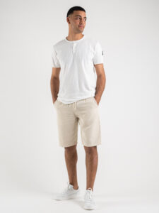 BERNA T-shirt serafino in cotone 230189 Bianca5