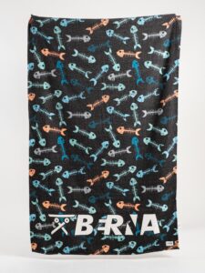 BERNA Telo mare con stampa pesci teschi 230306 Nero