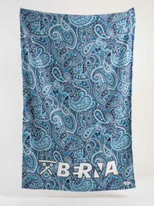 BERNA Telo mare in fantasia cashmere 230072 Azzurro